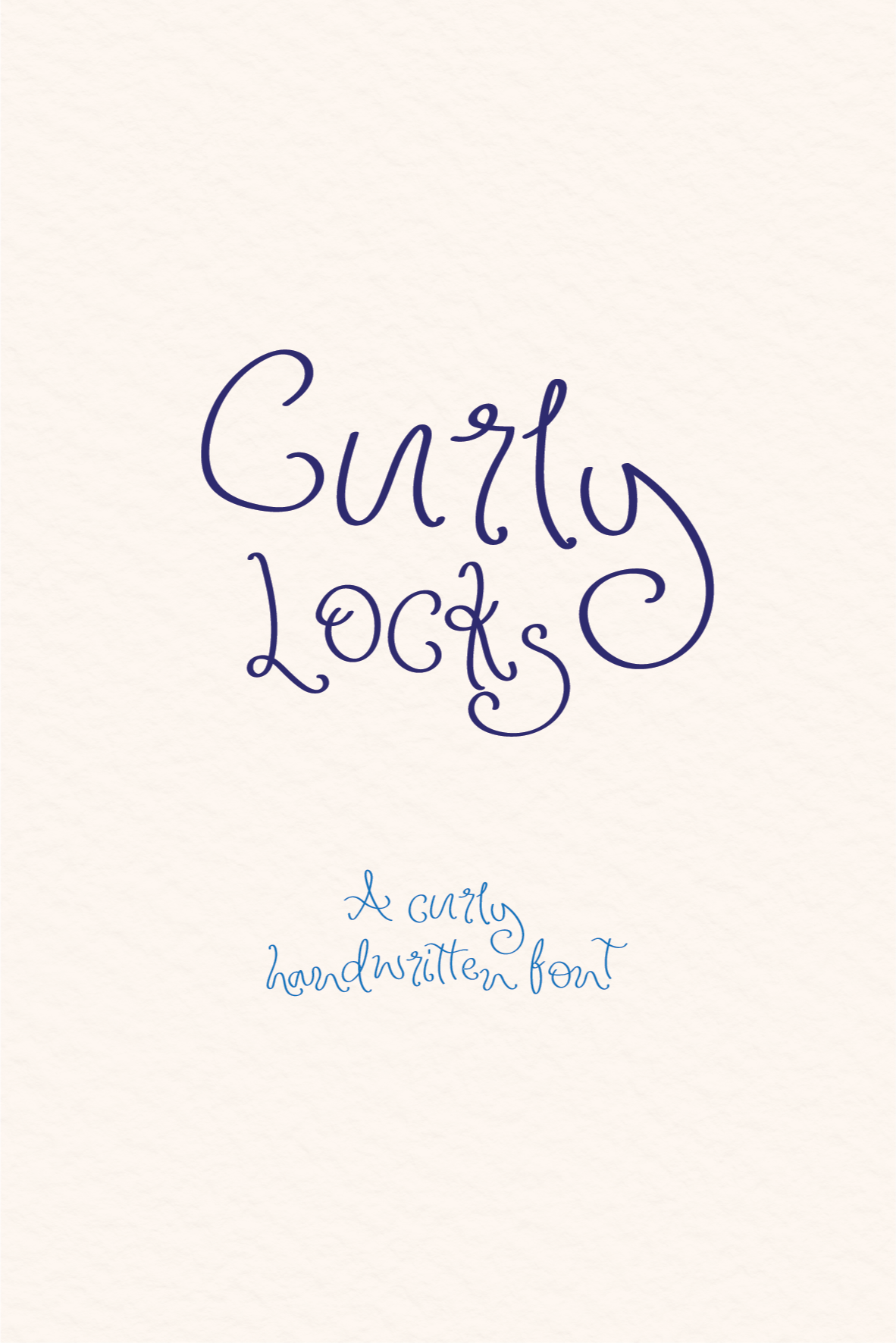 Curly Locks Handwritten Font