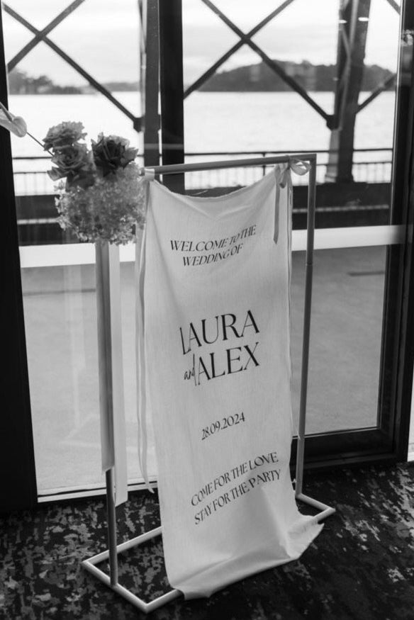 Size 2 Linen Sign