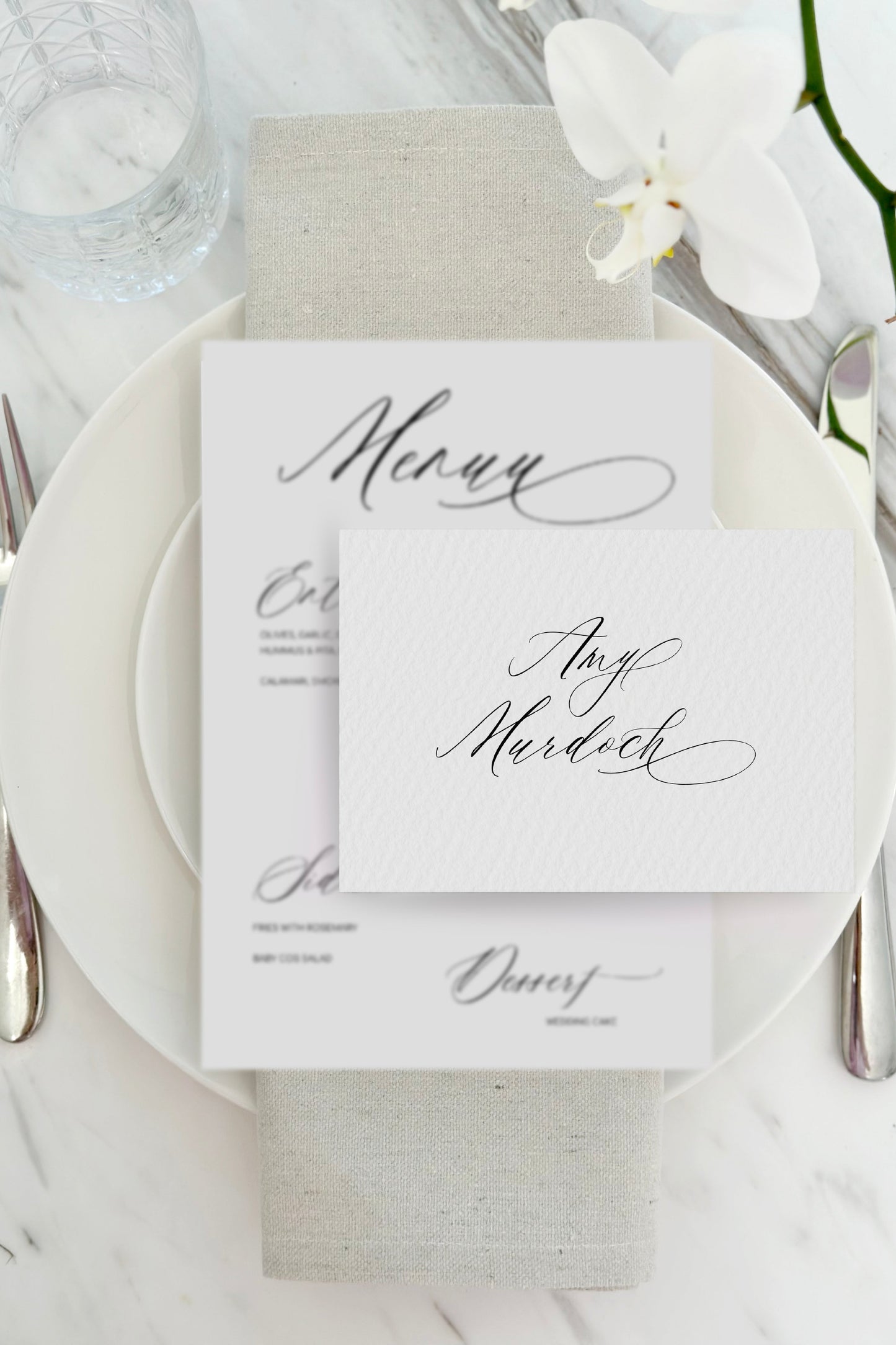 Fleur Place Card Template