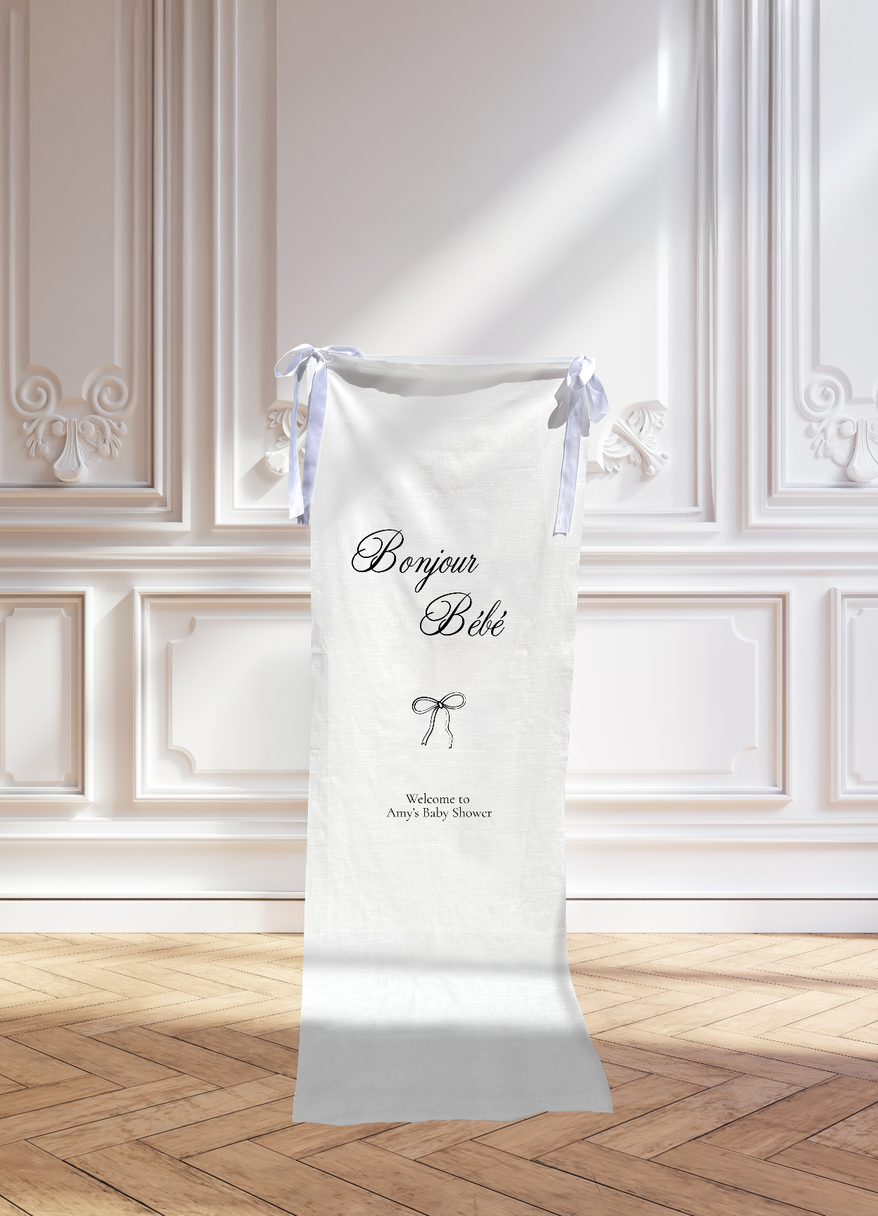 Size 3 Linen Sign - Baby Shower