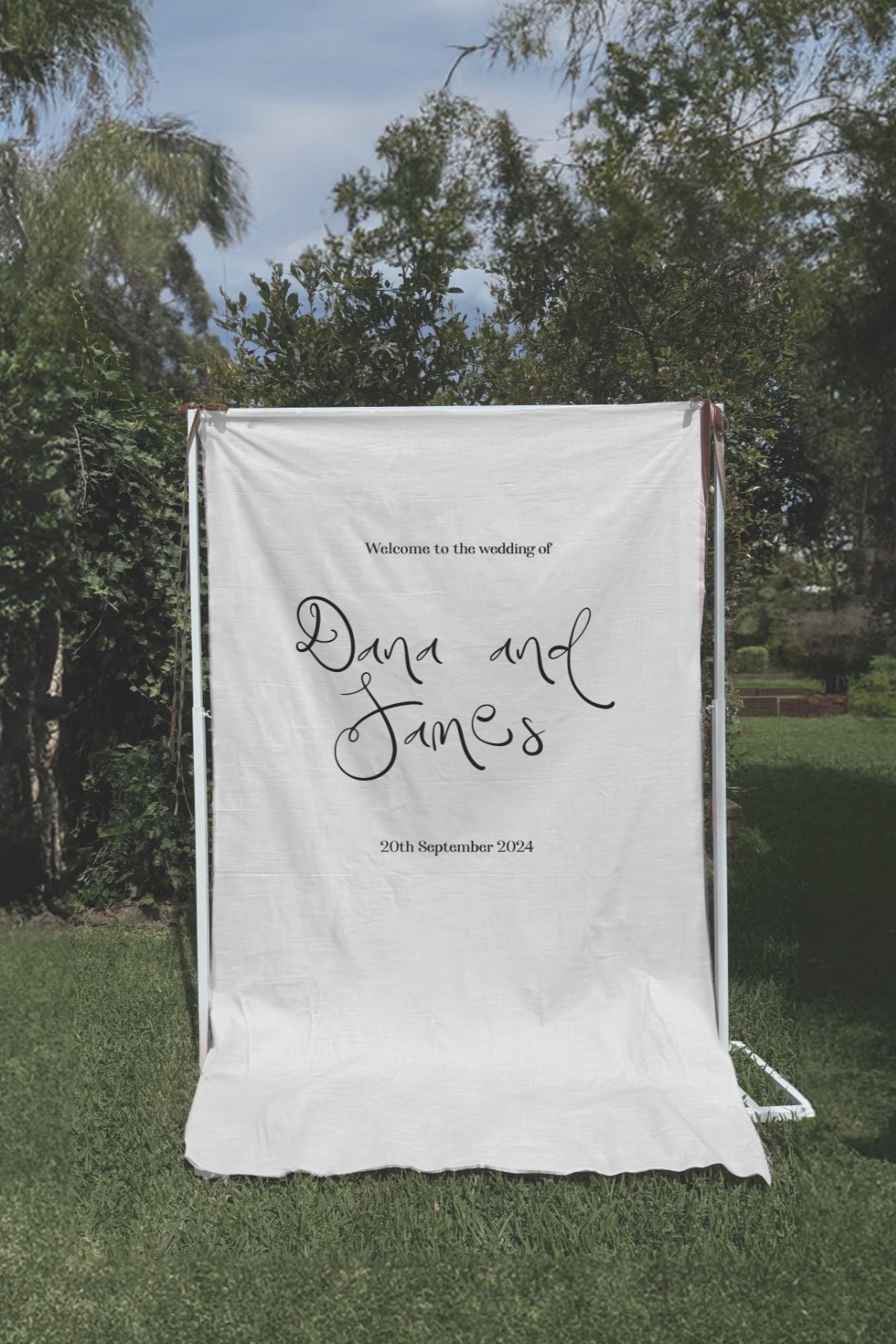 Size 5 Linen Sign