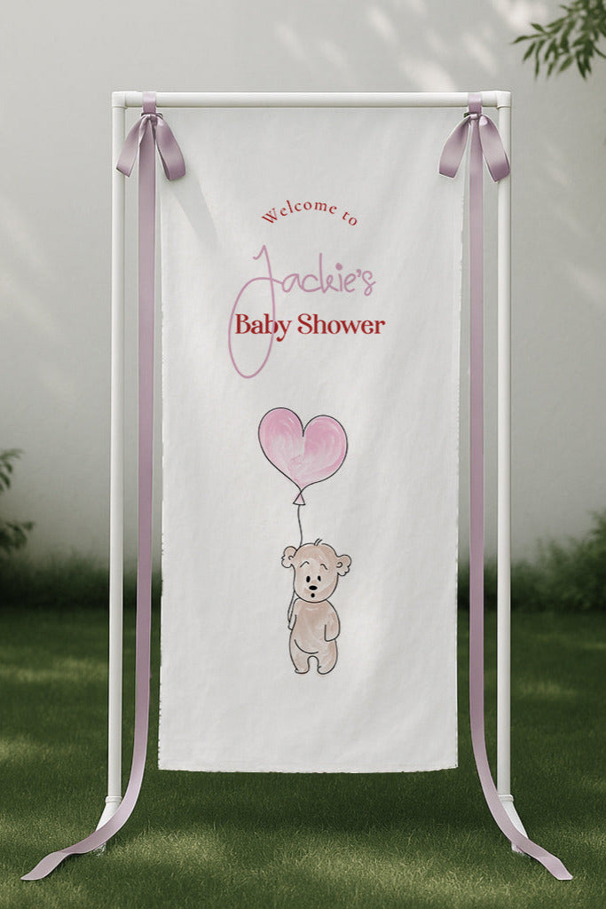 Size 2 Linen Sign - Baby Shower