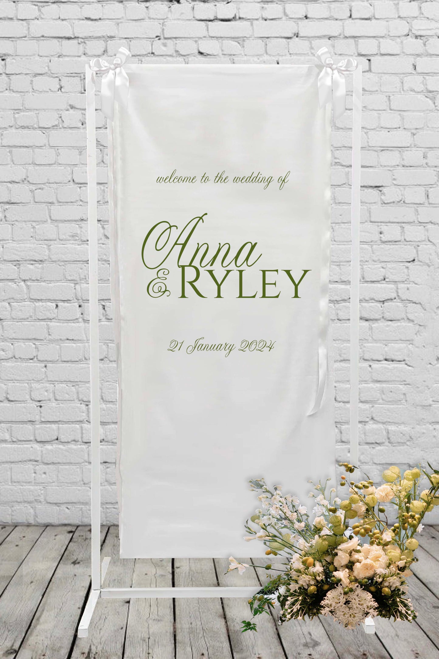 Size 2 Linen Sign