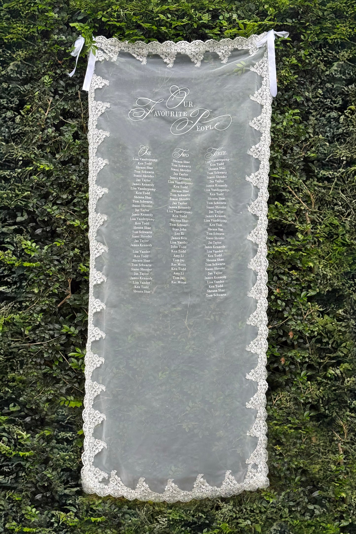 Large Lace Seating Sign