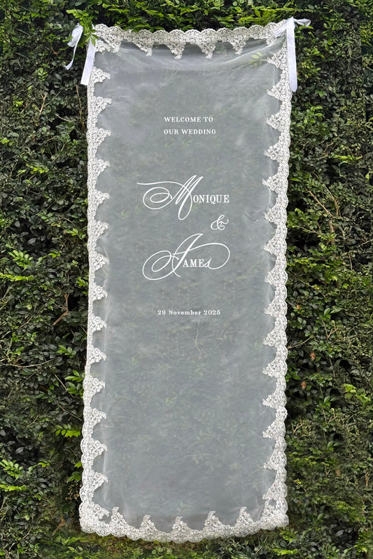 Large Lace Welcome Sign