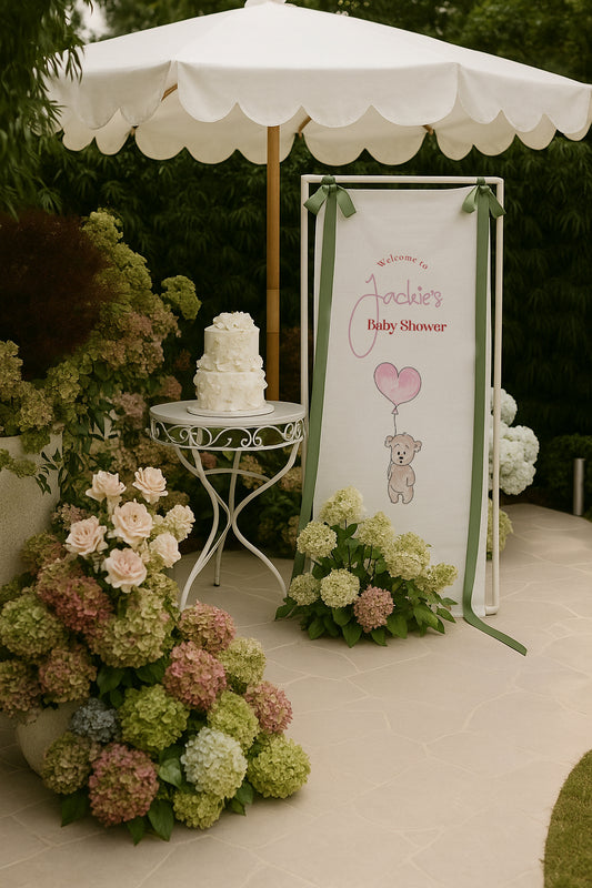 Size 3 Linen Sign - Baby Shower
