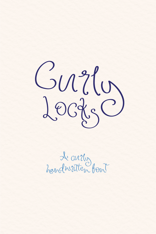 Curly Locks Handwritten Font