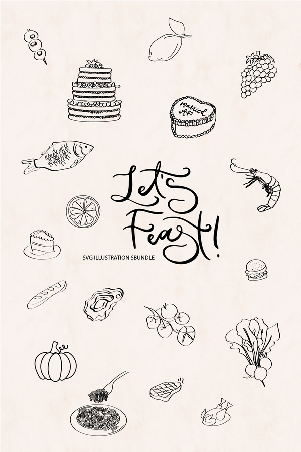 Feast Illustrations SVG Bundle – Sign Hustle Co
