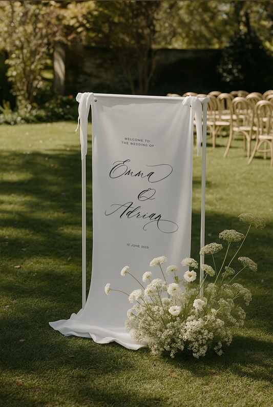 Size 3 Linen Sign - Fleur Design