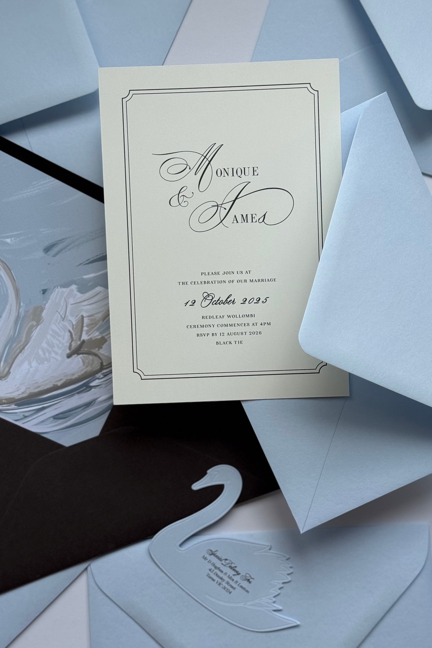 Swan Lake Invitation Template