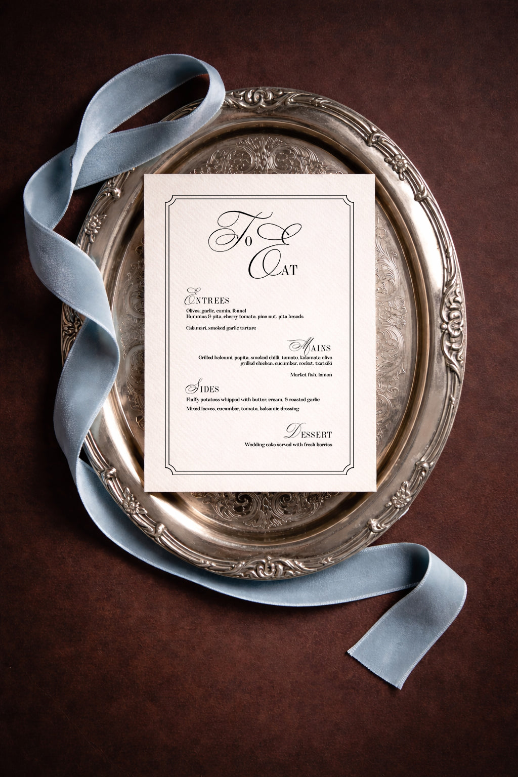 Swan Lake Menu Template