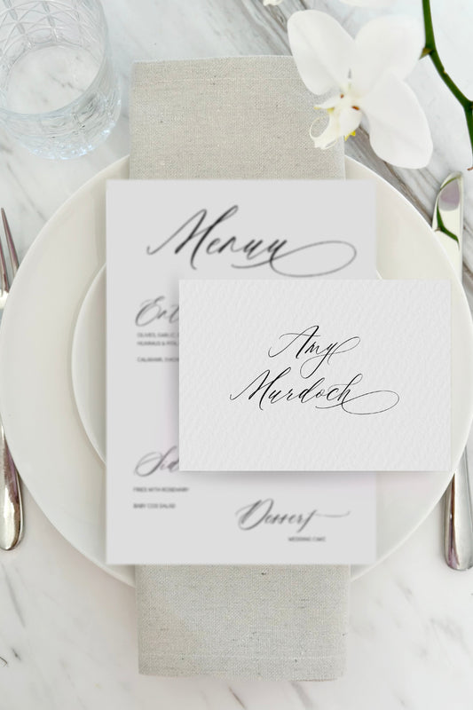 Fleur Place Card Template