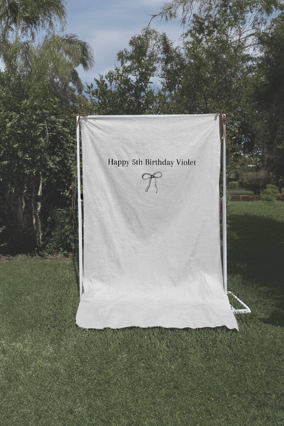 Size 5 Linen Sign - Birthday Party
