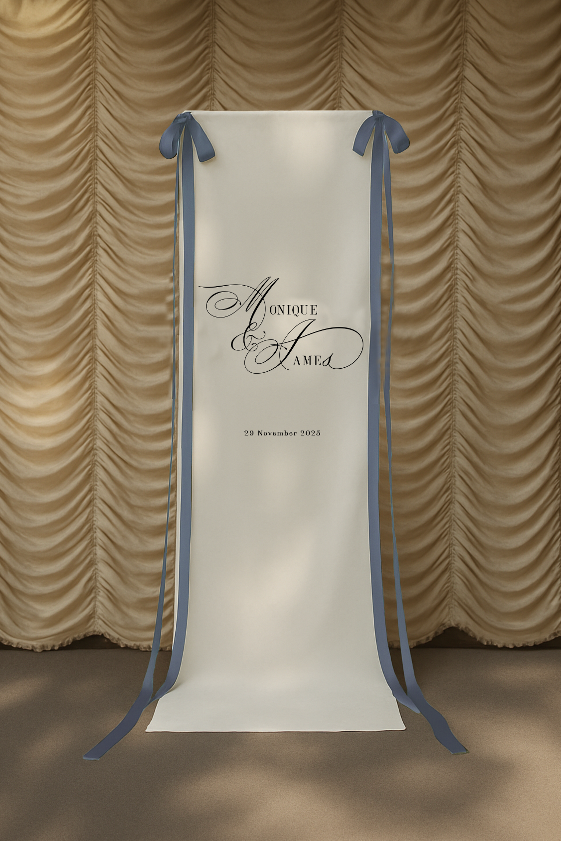 Size 4 Linen Sign - Welcome Sign - Swan Lake Design