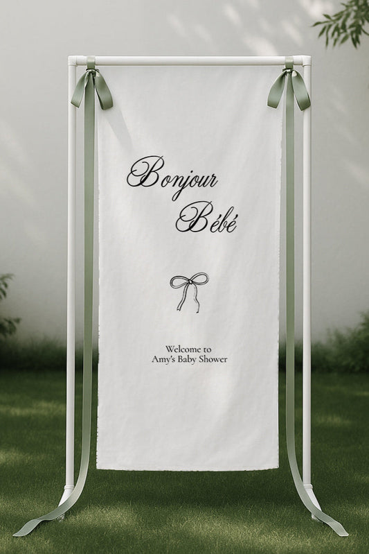 Size 2 Linen Sign - Baby Shower