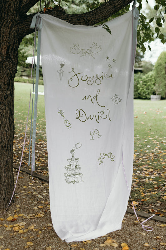 Size 3 Linen Sign