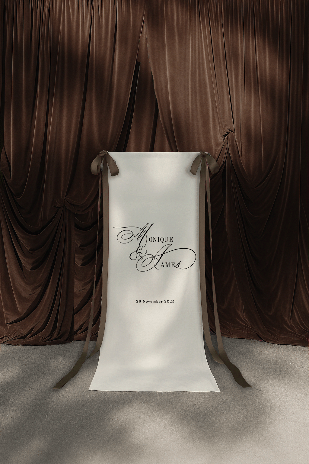 Size 3 Linen Sign - Welcome Sign - Swan Lake Design