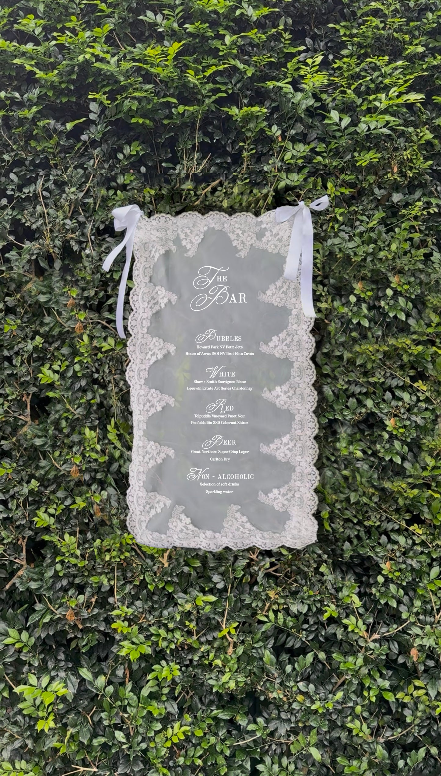 Small Lace Bar Sign