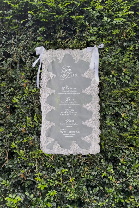 Small Lace Bar Sign