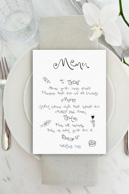 Whimsy Menu Template
